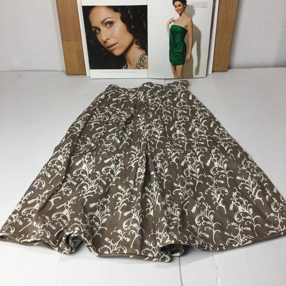 Vintage 1990s Richard Warren Linen Midi Skirt100% Linen LuxuryResort Capsule